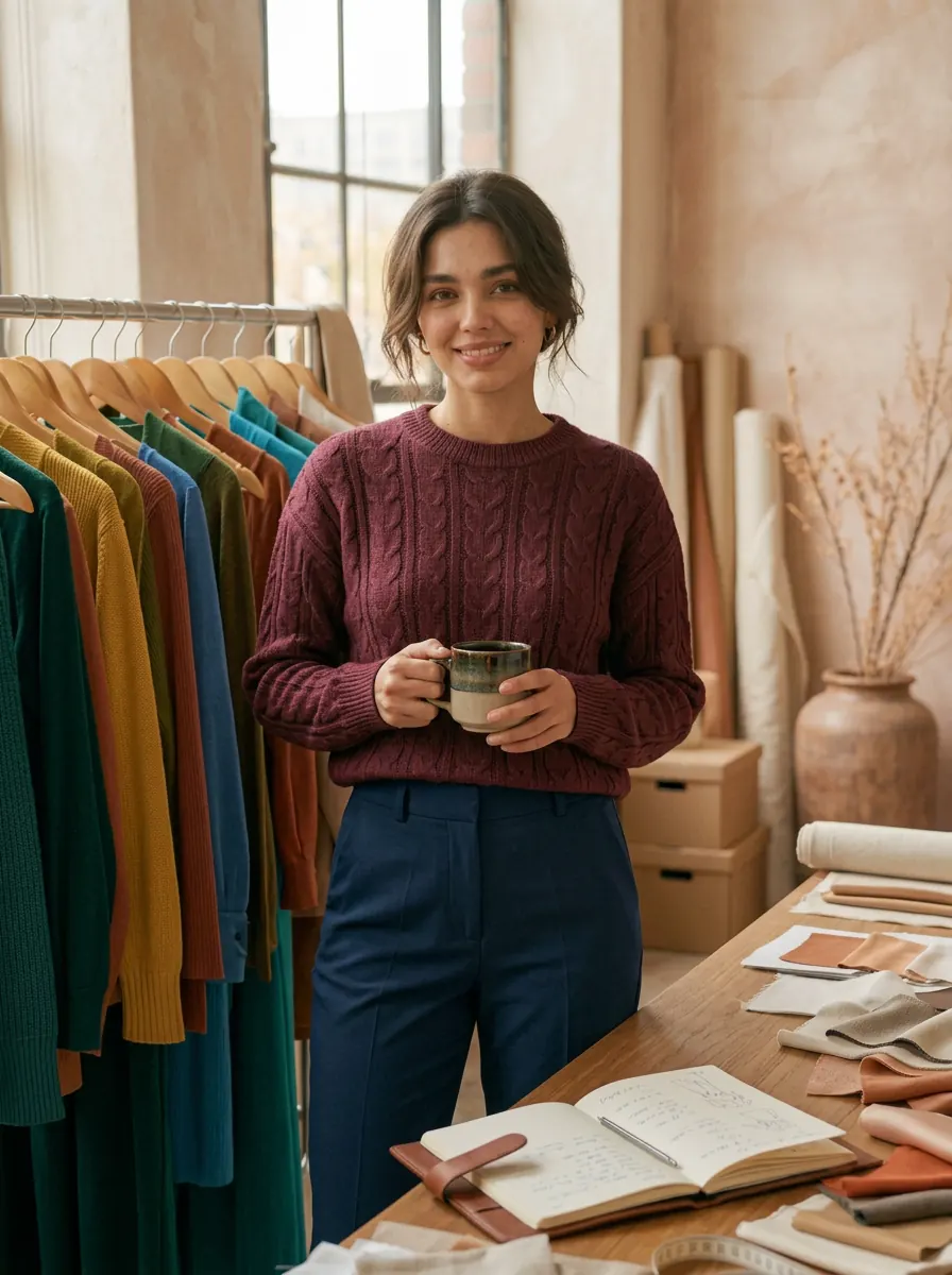 Margot, your personal stylist, in her studio